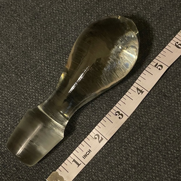 Elegant Vintage Glass Stopper / Bottle Topper - 1” diameter - Picture 2 of 4